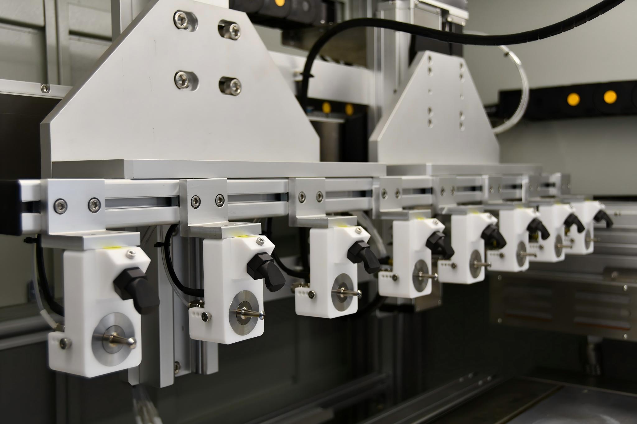 Scaling Fuel Cell Catalyst Coating with an Eight-Nozzle Ultrasonic Spray System
